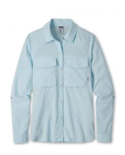Stio Women's Eddy Guide Long Sleeve Shirt - Camp & Paddle Comfort -Stio Sales Shop W Eddy Guide Shirt Misty Cloud