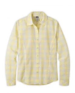 Stio Women's Emery Long Sleeve Shirt | Comfortable & Stylish Casual Top -Stio Sales Shop W Emery Shirt LS Lemonade Check