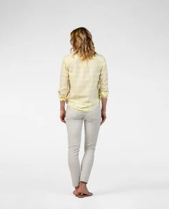 Stio Women's Emery Long Sleeve Shirt | Comfortable & Stylish Casual Top -Stio Sales Shop W Emery Shirt LS Lemonade Check 4