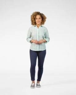 Stio Women's Emery Long Sleeve Shirt | Comfortable & Stylish Casual Top -Stio Sales Shop W Emery Shirt LS Polished Ice Check 1