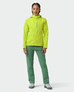 Stio Women's Ender PACLITE® Hooded Jacket - Lightweight Waterproof Hiking & Camping Jacket -Stio Sales Shop W Ender Paclite Hooded Jacket Lime Zest 1 Full