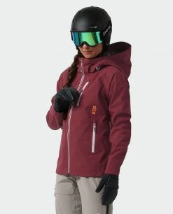 Stio Women's Environ Jacket - Premium Ski & Snowboard Jacket for Women -Stio Sales Shop W Environ Jacket Roasted Beet 2