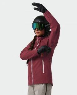 Stio Women's Environ Jacket - Premium Ski & Snowboard Jacket for Women -Stio Sales Shop W Environ Jacket Roasted Beet 4