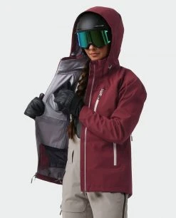 Stio Women's Environ Jacket - Premium Ski & Snowboard Jacket for Women -Stio Sales Shop W Environ Jacket Roasted Beet 5