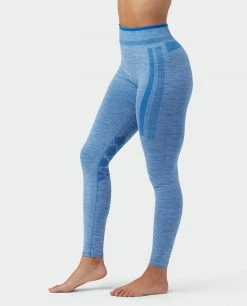Stio Women's Basis® Seamless Tech Tight - High-Performance Baselayer for Running, Skiing & Snowboarding -Stio Sales Shop W Full Range Seamless Tight Wind River Blue Heather 2