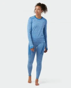 Stio Women's Basis® Seamless Tech Tight - High-Performance Baselayer for Running, Skiing & Snowboarding -Stio Sales Shop W Full Range Seamless Tight Wind River Blue Heather 4