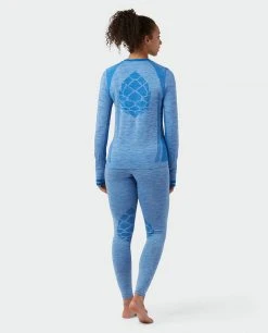 Stio Women's Basis® Seamless Tech Tight - High-Performance Baselayer for Running, Skiing & Snowboarding -Stio Sales Shop W Full Range Seamless Tight Wind River Blue Heather 5