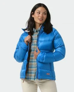 Stio Women's Hometown Down Hooded Jacket - Insulated Jacket for Camping, Skiing & Lifestyle -Stio Sales Shop W Hometown Down Hooded Jacket Alpine Lake 2