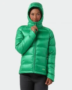 Stio Women's Hometown Down Hooded Jacket - Insulated Jacket for Camping, Skiing & Lifestyle -Stio Sales Shop W Hometown Down Hooded Jacket Greenery 3
