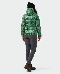 Stio Women's Hometown Down Hooded Jacket - Insulated Jacket for Camping, Skiing & Lifestyle -Stio Sales Shop W Hometown Down Hooded Jacket Verdant Marble Print 6
