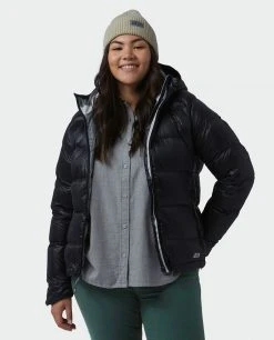 Stio Women's Hometown Down Hooded Jacket - Insulated Jacket for Camping, Skiing & Lifestyle -Stio Sales Shop W Hometown Down Jacket Tap Shoe Alt 1