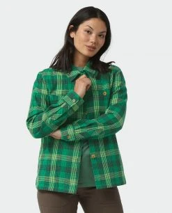 Stio Women's Hutkeeper Flannel Shirt | Premium Camp & Hike Shirt 38 Stio Women's Hutkeeper Flannel Shirt | Premium Camp & Hike Shirt -Stio Sales Shop W Hutkeeper Flannel Shirt Herbage Plaid 2