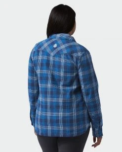 Stio Women's Hutkeeper Flannel Shirt | Premium Camp & Hike Shirt 28 Stio Women's Hutkeeper Flannel Shirt | Premium Camp & Hike Shirt -Stio Sales Shop W Hutkeeper Flannel Shirt Mountain Shadow Plaid Alt 4