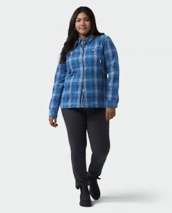 Stio Women's Hutkeeper Flannel Shirt | Premium Camp & Hike Shirt 29 Stio Women's Hutkeeper Flannel Shirt | Premium Camp & Hike Shirt -Stio Sales Shop W Hutkeeper Flannel Shirt Mountain Shadow Plaid Alt 6