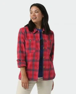Stio Women's Hutkeeper Flannel Shirt | Premium Camp & Hike Shirt 32 Stio Women's Hutkeeper Flannel Shirt | Premium Camp & Hike Shirt -Stio Sales Shop W Hutkeeper Flannel Shirt Pink Elation Plaid 1