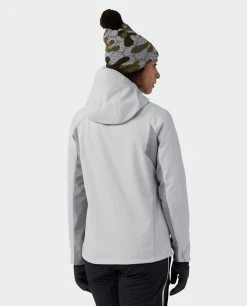 Stio Women's Millibar WINDSTOPPER® Hooded Jacket - Windproof & Water-Resistant Hiking & Ski Jacket -Stio Sales Shop W Millibar Windstopper Hooded Jacket Quiet Gray 11