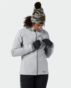 Stio Women's Millibar WINDSTOPPER® Hooded Jacket - Windproof & Water-Resistant Hiking & Ski Jacket -Stio Sales Shop W Millibar Windstopper Hooded Jacket Quiet Gray 9