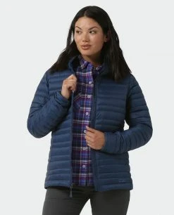 Stio Women's Pinion Down Hooded Jacket - Lightweight Insulated Jacket for Camping, Hiking & Skiing -Stio Sales Shop W Pinion Down Hooded Jacket Mountain Shadow 2