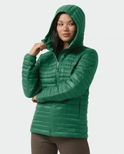 Stio Women's Pinion Down Hooded Jacket - Lightweight Insulated Jacket for Camping, Hiking & Skiing -Stio Sales Shop W Pinion Down Hooded Jacket Thicket 2