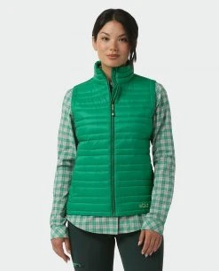 Stio Women's Pinion Down Vest - Lightweight Insulated Jacket for Hiking, Camping & Outdoor Lifestyle -Stio Sales Shop W Pinion Down Vest Greenery 1