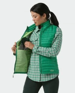 Stio Women's Pinion Down Vest - Lightweight Insulated Jacket for Hiking, Camping & Outdoor Lifestyle -Stio Sales Shop W Pinion Down Vest Greenery 2