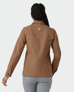 Stio Women's Ralston Canvas Jacket - Stylish Lifestyle Outerwear for Camping & Outdoor Adventures -Stio Sales Shop W Ralston Canvas Jacket Tawny 4 Top