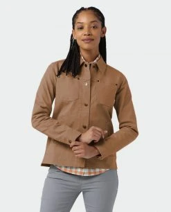 Stio Women's Ralston Canvas Jacket - Stylish Lifestyle Outerwear for Camping & Outdoor Adventures -Stio Sales Shop W Ralston Canvas Jacket Tawny 6 Top