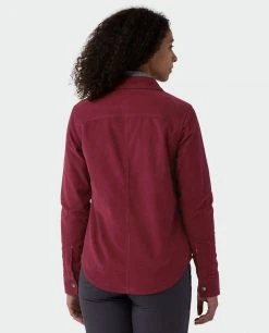 Stio Women's Saratoga Cord Shirt - Versatile Camp & Lifestyle Shirt -Stio Sales Shop W Saratoga Cord Shirt Roasted Beet 4