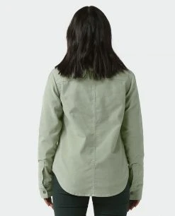 Stio Women's Saratoga Cord Shirt - Versatile Camp & Lifestyle Shirt -Stio Sales Shop W Saratoga Cord Shirt Sage Flats 3