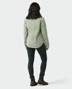 Stio Women's Saratoga Cord Shirt - Versatile Camp & Lifestyle Shirt -Stio Sales Shop W Saratoga Cord Shirt Sage Flats 5