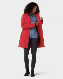 Stio Women's Shot 7 Down Parka - Lightweight Insulated Jacket for Outdoor Lifestyle -Stio Sales Shop W Shot 7 Down Parka Risk Red 4
