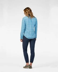 Stio Women's Sidley Shirt - Versatile Hike, Lifestyle, & Paddle Shirt -Stio Sales Shop W Sidley Shirt Glacier Pool Plaid 2