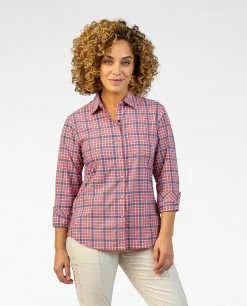 Stio Women's Sidley Shirt - Versatile Hike, Lifestyle, & Paddle Shirt -Stio Sales Shop W Sidley Shirt Meadowsweet Plaid 4