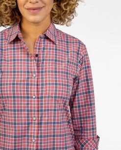 Stio Women's Sidley Shirt - Versatile Hike, Lifestyle, & Paddle Shirt -Stio Sales Shop W Sidley Shirt Meadowsweet Plaid 5