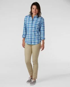 Stio Women's Sidley Shirt - Versatile Hike, Lifestyle, & Paddle Shirt -Stio Sales Shop W Sidley Shirt Rapid Blue 4