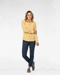 Stio Women's Sidley Shirt - Versatile Hike, Lifestyle, & Paddle Shirt -Stio Sales Shop W Sidley Shirt Sunburst Plaid 1