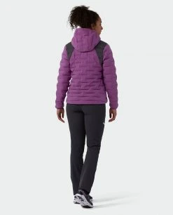 Stio Women's Skillet Stretch Down Hooded Jacket - Lightweight Insulated Jacket for Camping, Climbing, Skiing & Snowboarding -Stio Sales Shop W Skillet Stretch Down Hooded Jacket Dark Amethyst 9