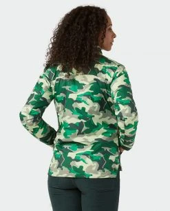 Stio Women's Skycrest Insulated Snap Shirt - Lightweight Camping & Lifestyle Jacket -Stio Sales Shop W Skycrest Snap Shirt Honey Dew Camo 4
