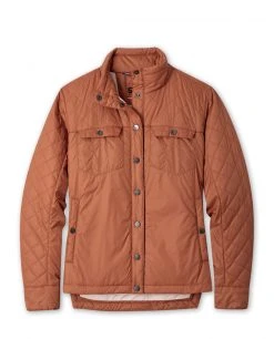 Stio Women's Skycrest Insulated Snap Shirt - Lightweight Camping & Lifestyle Jacket -Stio Sales Shop W Skycrest Snap Shirt Maple Brown