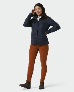 Stio Women's Skycrest Insulated Snap Shirt - Lightweight Camping & Lifestyle Jacket -Stio Sales Shop W Skycrest Snap Shirt Mulberry 4