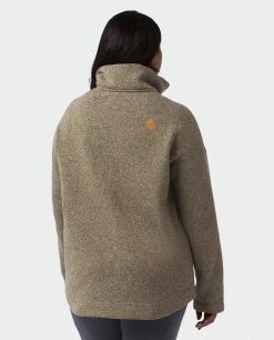 Stio Women's Sweetwater Fleece Half Zip | Lightweight Camp & Lifestyle Jacket -Stio Sales Shop W Sweetwater Fleece Half Zip Sage Flats Alt 4