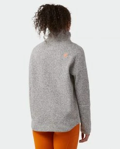 Stio Women's Sweetwater Fleece Half Zip | Lightweight Camp & Lifestyle Jacket -Stio Sales Shop W Sweetwater Fleece Half Zip White Alyssum 3