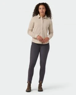 Stio Women's Thermop Fleece Snap Shirt - Warm & Comfortable Camp, Hike & Ski Fleece -Stio Sales Shop W Thermop Fleece Snap Shirt Pebble 4