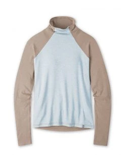 Stio Women's Tipton Tech Turtleneck - Versatile Camp & Hike Shirt for Outdoor Adventures -Stio Sales Shop W Tipton Tech Turtle Neck Rodeo Dust Wind River Blue
