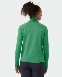 Stio Women's Tipton Tech Turtleneck - Versatile Camp & Hike Shirt for Outdoor Adventures -Stio Sales Shop W Tipton Tech Turtleneck Greenery Heather 2