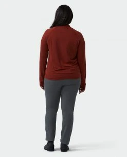 Stio Women's Tipton Tech Turtleneck - Versatile Camp & Hike Shirt for Outdoor Adventures -Stio Sales Shop W Tipton Turtle Neck Roasted Beet Heather Alt 6