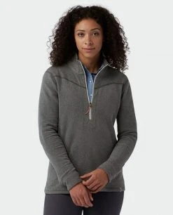 Stio Women's Turpin Fleece Half Zip - Lightweight & Warm Camp & Ski Fleece -Stio Sales Shop W Turpin Fleece Half Zip Tap Shoe Heather 1