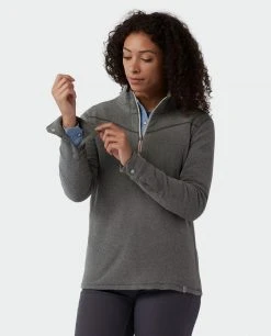 Stio Women's Turpin Fleece Half Zip - Lightweight & Warm Camp & Ski Fleece -Stio Sales Shop W Turpin Fleece Half Zip Tap Shoe Heather 3