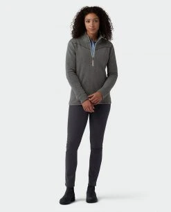 Stio Women's Turpin Fleece Half Zip - Lightweight & Warm Camp & Ski Fleece -Stio Sales Shop W Turpin Fleece Half Zip Tap Shoe Heather 5