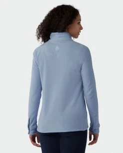 Stio Women's Turpin Fleece Half Zip - Lightweight & Warm Camp & Ski Fleece -Stio Sales Shop W Turpin Fleece Half Zip Wind River Blue Heather 4